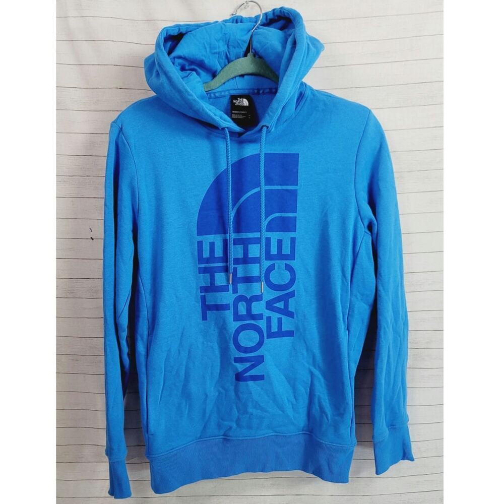 THE NORTH FACE TRIVERT PATCH LOGO HOODIE IN CLEAR LAKE BLUE, SZ MEDIUM
